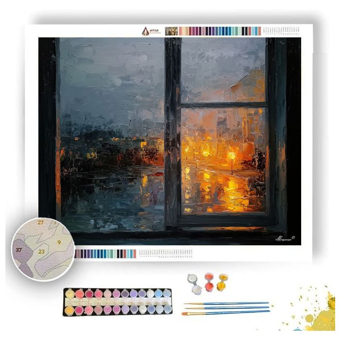 THROUGH THE WINDOW - Paint by Numbers Full Kit
