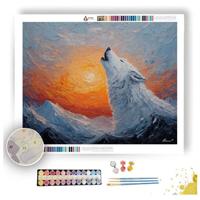 HOWL OF DAWN - Paint by Numbers Full Kit