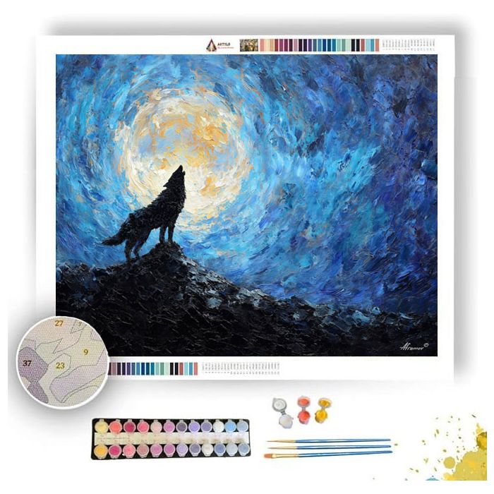 MOONLIT HOWL - Paint by Numbers Full Kit
