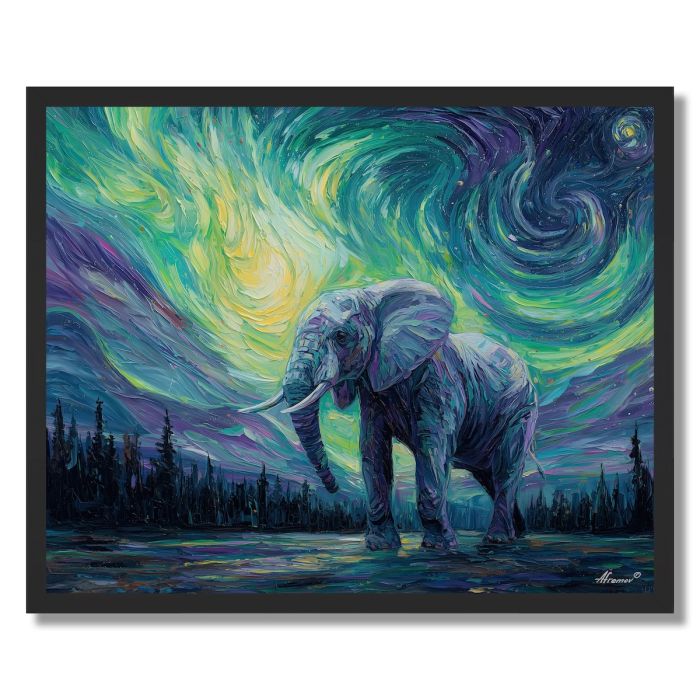 AURORA ELEPHANT - FRAMED