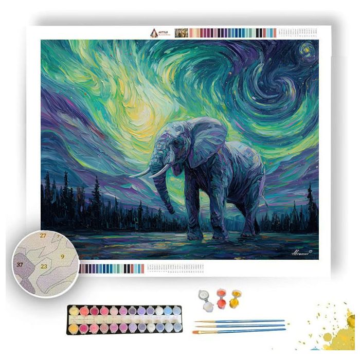 AURORA ELEPHANT - Paint by Numbers Full Kit