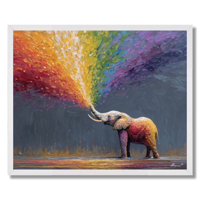 RAINBOW TRUNK DREAM - FRAMED