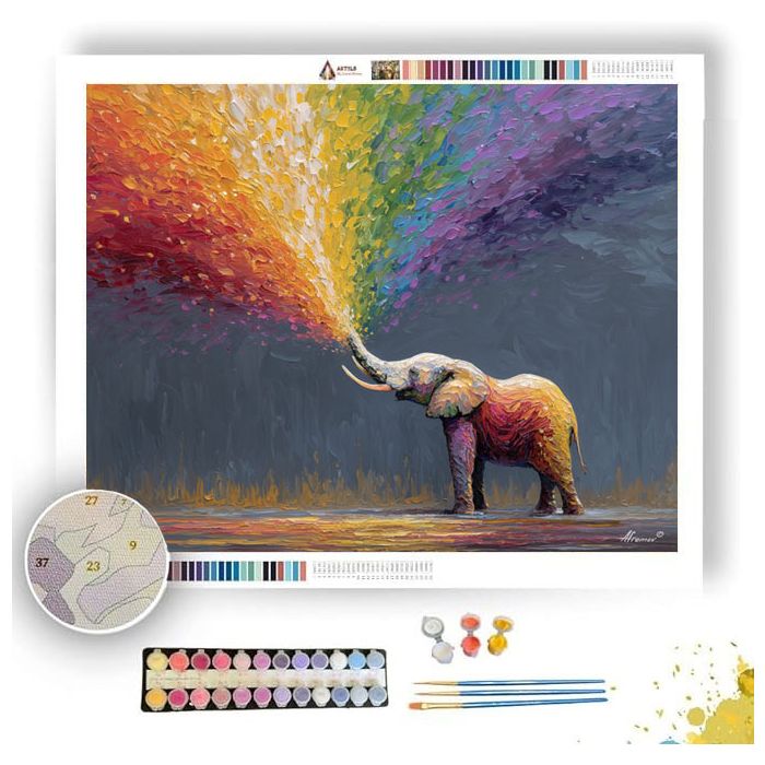 RAINBOW TRUNK DREAM - Paint by Numbers Full Kit