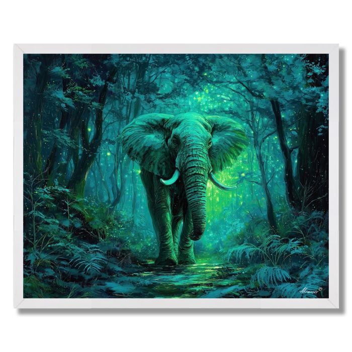 FANTASY FOREST ELEPHANT - FRAMED