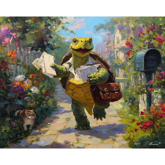 TURTLE POSTMAN DELIVERS MAIL