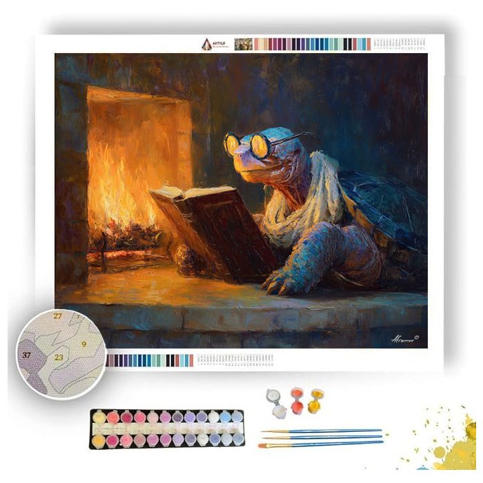 THE SCHOLARLY TURTLE - Paint by Numbers Full Kit