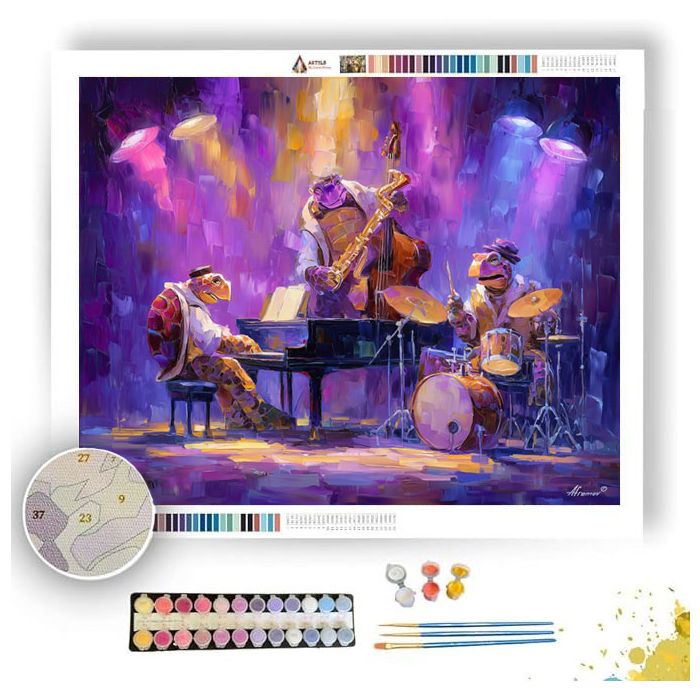 TURTLE JAZZ TRIO - Paint by Numbers Full Kit