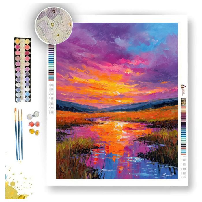 RAINBOW VALLEY REFLECTION - Paint by Numbers Full Kit