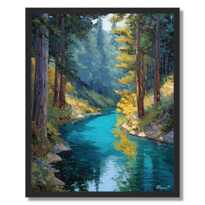 BLUE RIVER CURVE - FRAMED