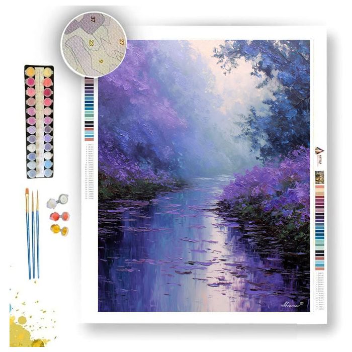 PURPLE MIST RIVER - Paint by Numbers Full Kit