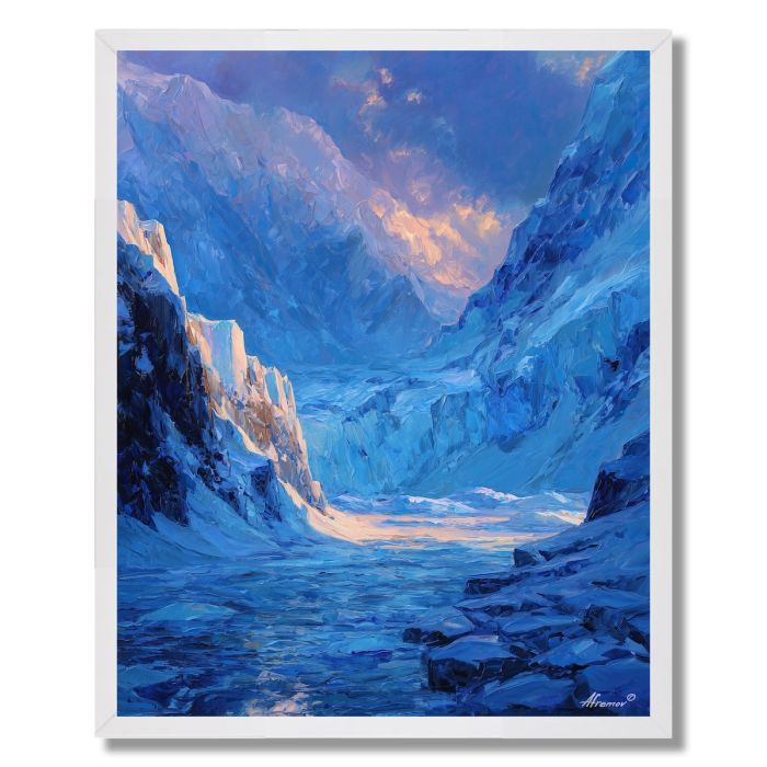 BLUE GLACIER MORNING - FRAMED