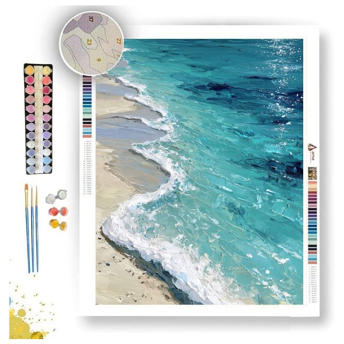 TURQUOISE WATERS EDGE - Paint by Numbers Full Kit