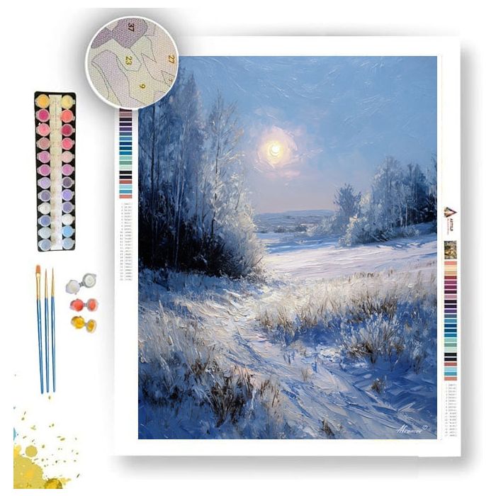 WINTER SUN CIRCLE - Paint by Numbers Full Kit