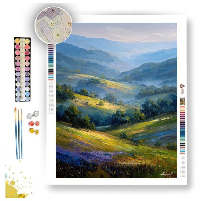 SAPPHIRE VALLEY MORNING - Paint by Numbers Full Kit