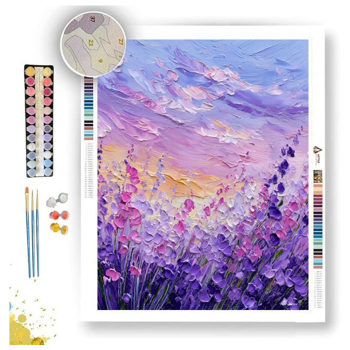 LAVENDER FIELD BREEZE - Paint by Numbers Full Kit
