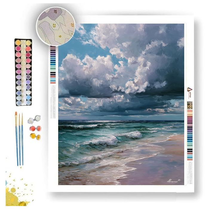 CLOUDS OVER THE SHORE - Paint by Numbers Full Kit