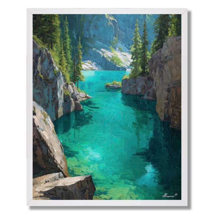 EMERALD LAKE SHADOW - FRAMED