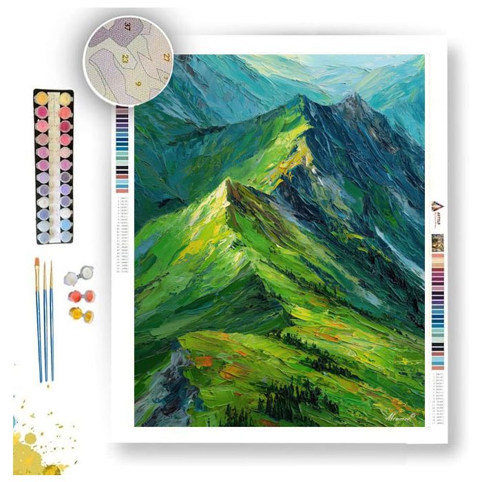 EMERALD MOUNTAIN RIDGE - Paint by Numbers Full Kit