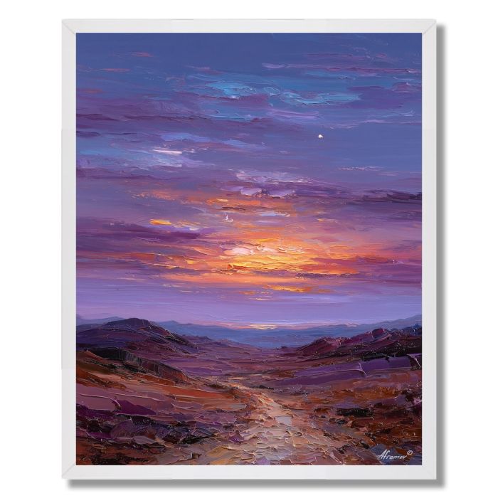 SUNSET OVER THE MOORS - FRAMED