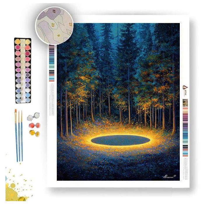 FOREST LIGHT CIRCLE - Paint by Numbers Full Kit