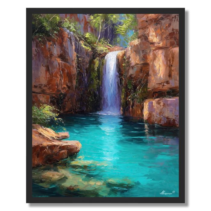HIDDEN WATERFALL GLOW - FRAMED
