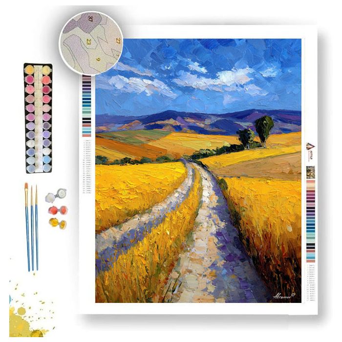 GOLDEN WIND ROAD - Paint by Numbers Full Kit