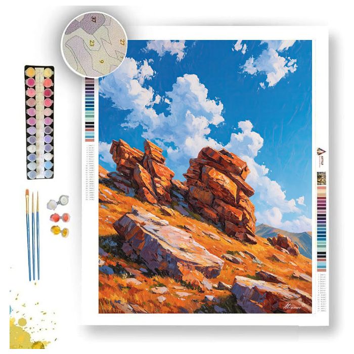 WARM STONE HIGHLANDS - Paint by Numbers Full Kit