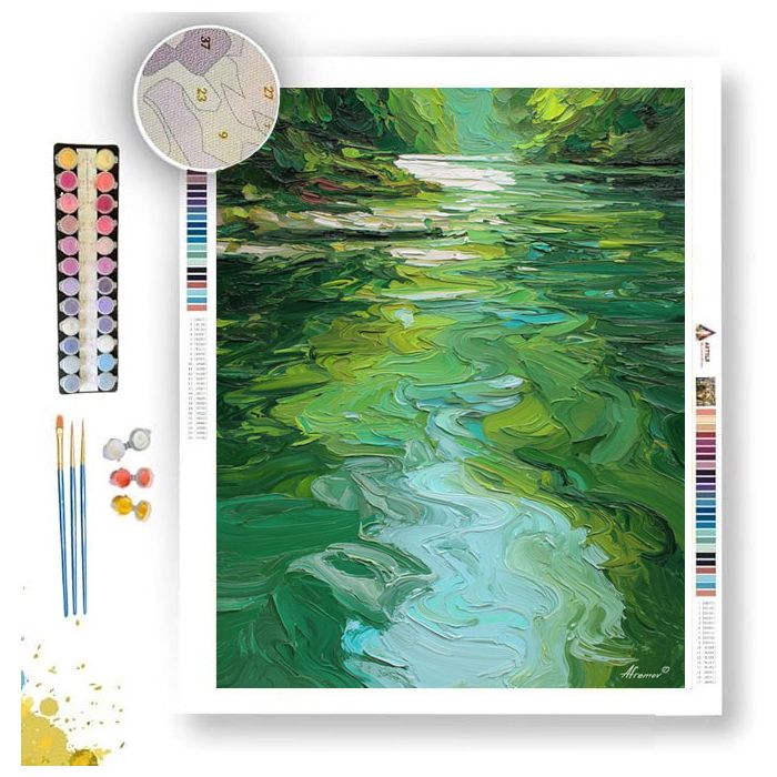 GREEN RIVER LIGHT - Paint by Numbers Full Kit