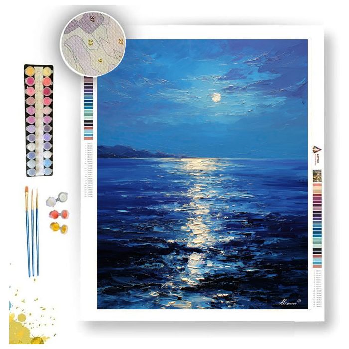 INDIGO NIGHT LAKE - Paint by Numbers Full Kit