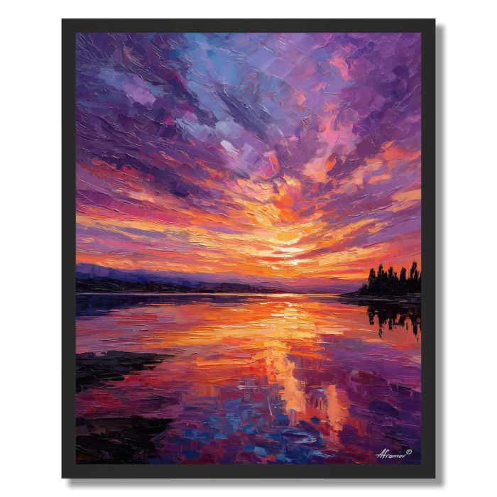 SUNSET ON STILLNESS - FRAMED
