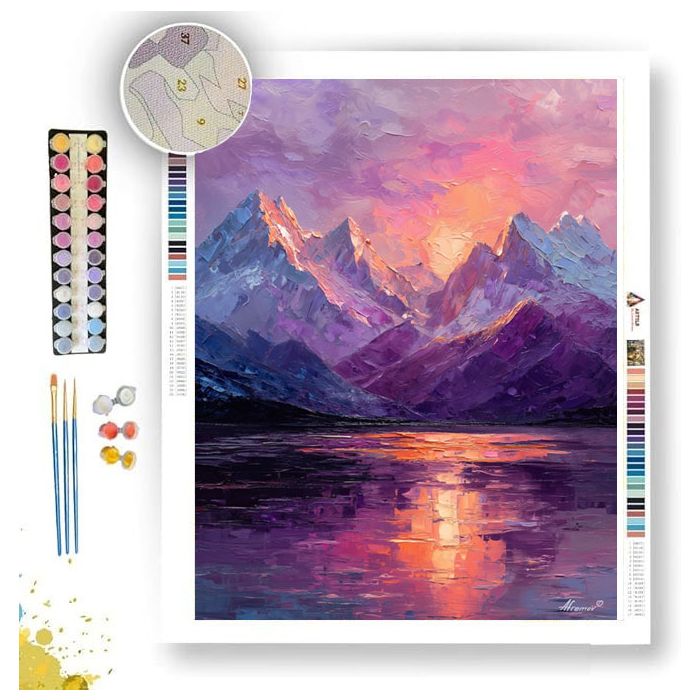 VIOLET PEAKS - Paint by Numbers Full Kit