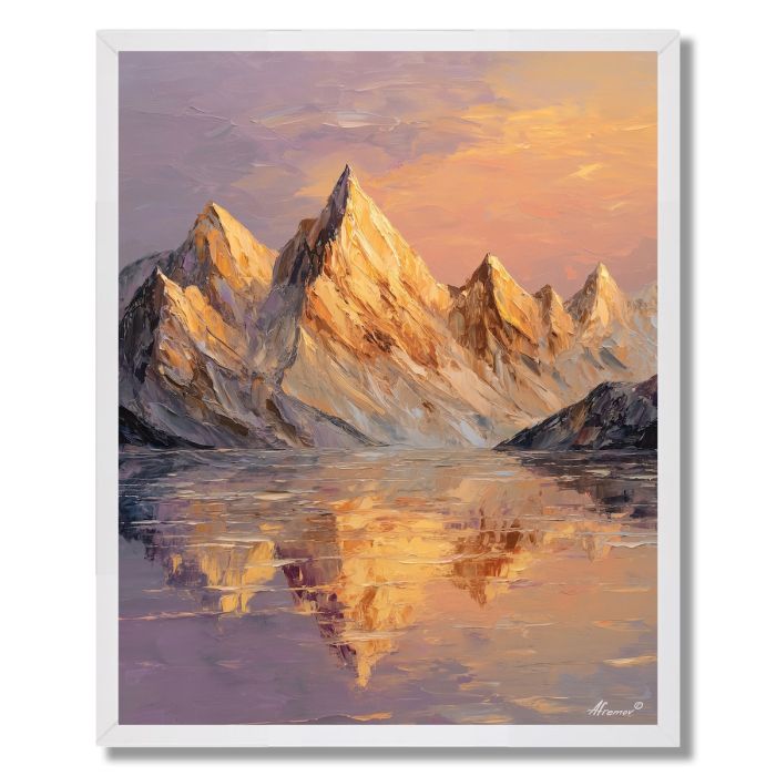 GOLDEN SKY PEAKS - FRAMED