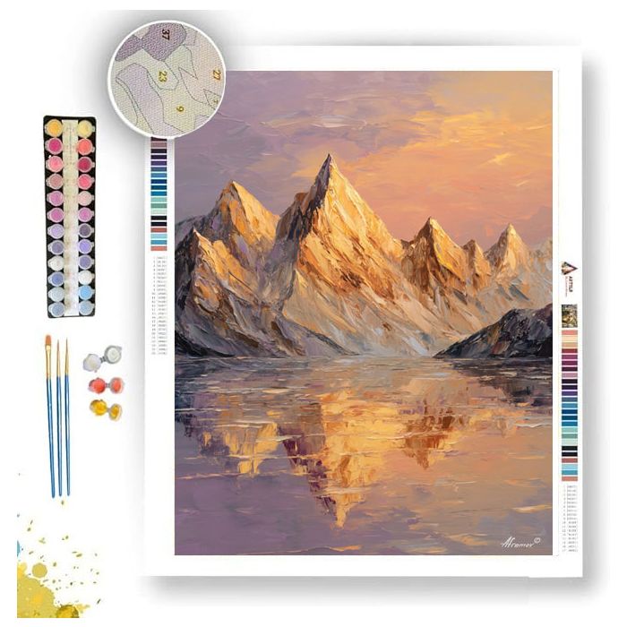GOLDEN SKY PEAKS - Paint by Numbers Full Kit