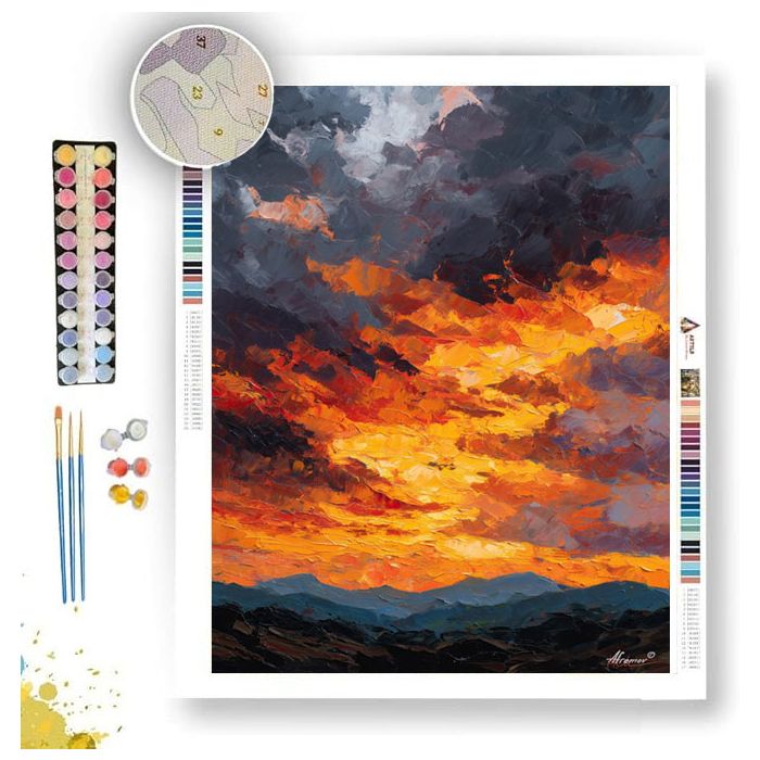 ORANGE STORM BREAK - Paint by Numbers Full Kit