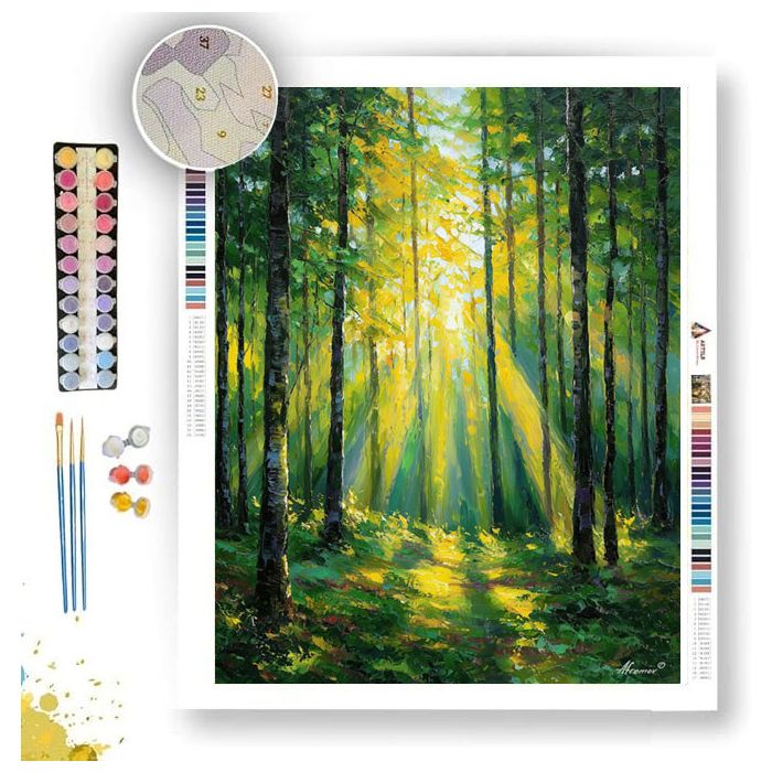 EMERALD SUNSHAFTS - Paint by Numbers Full Kit