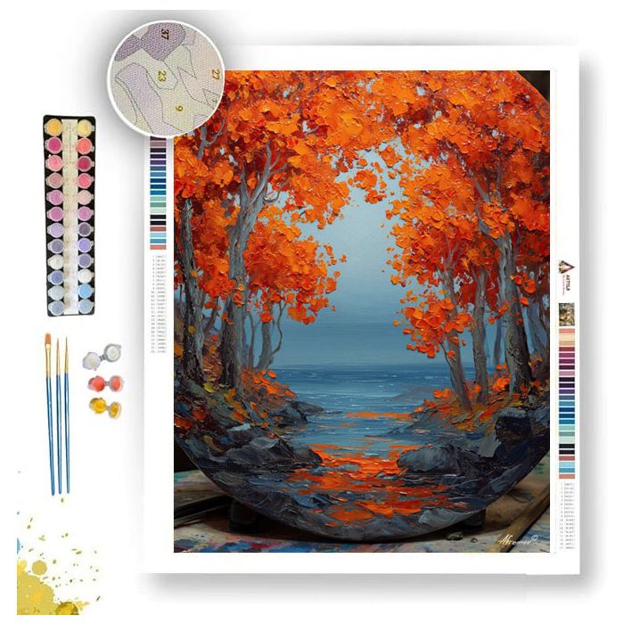AUTUMN CIRCLE GROVE - Paint by Numbers Full Kit