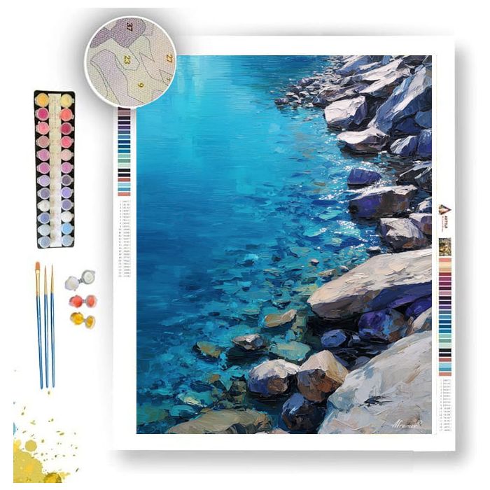 SAPPHIRE LAKE SHORE - Paint by Numbers Full Kit