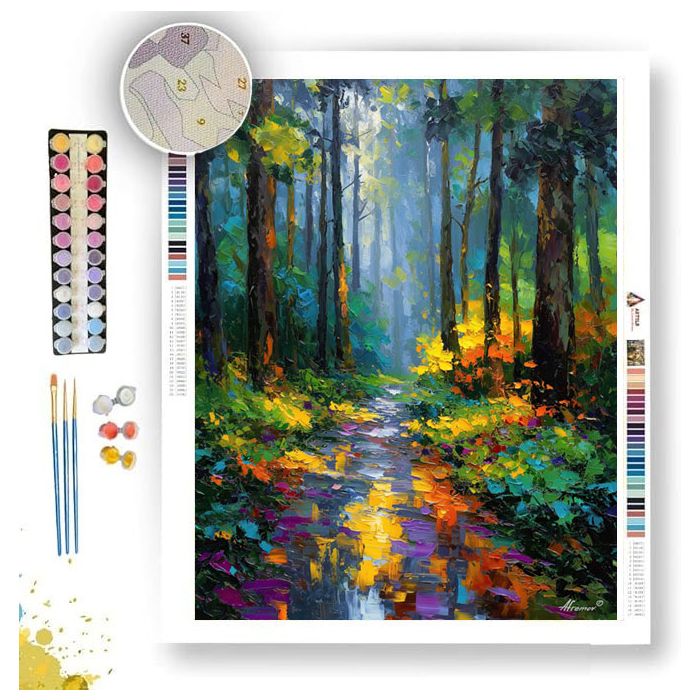 FOREST RAINLIGHT PATH - Paint by Numbers Full Kit