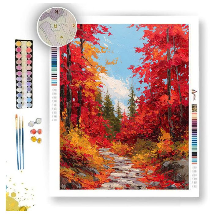 AUTUMN VALLEY TRAIL - Paint by Numbers Full Kit