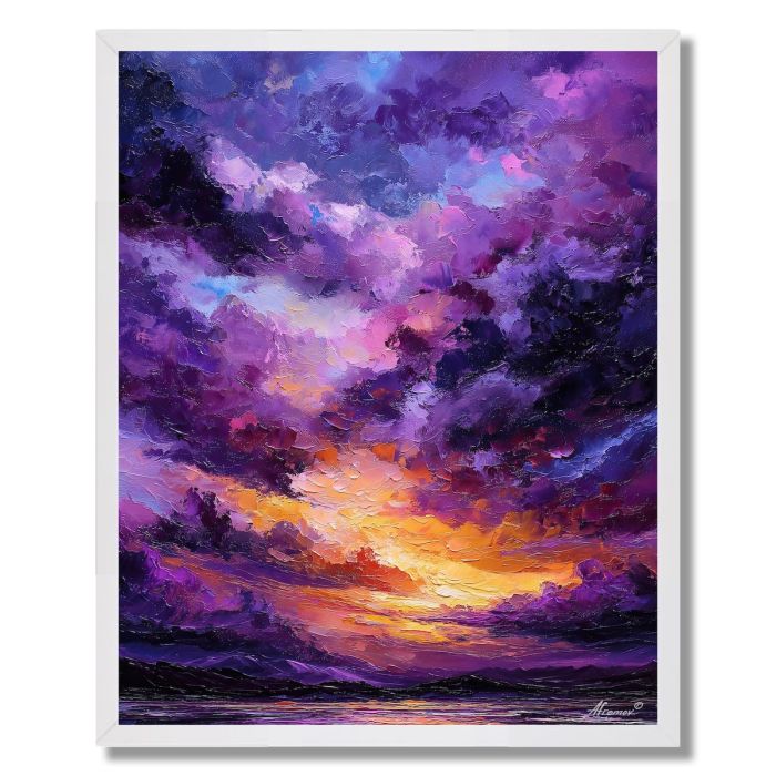PURPLE SKY CLEARING - FRAMED