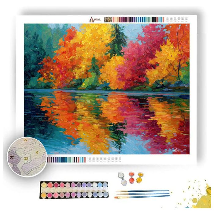 BRIGHT AUTUMN MIRROR - Paint by Numbers Full Kit