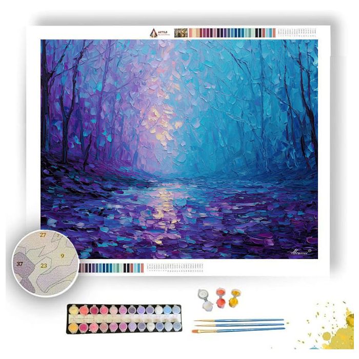 DUSK IN THE WOODLAND SEA - Paint by Numbers Full Kit