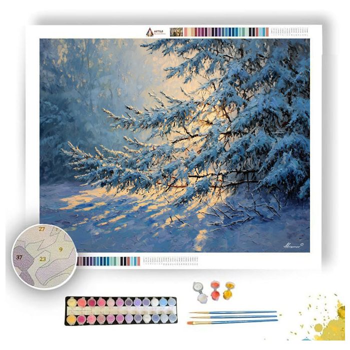 FROSTED EVERGREEN DAWN - Paint by Numbers Full Kit