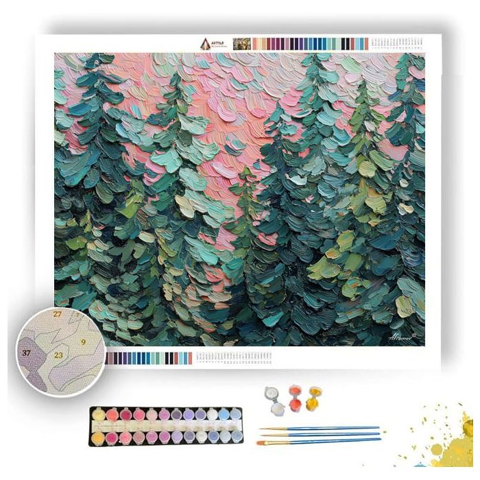 PEARL SKY PINES - Paint by Numbers Full Kit