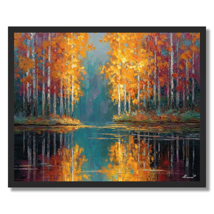 FOREST GOLD MIRROR - FRAMED