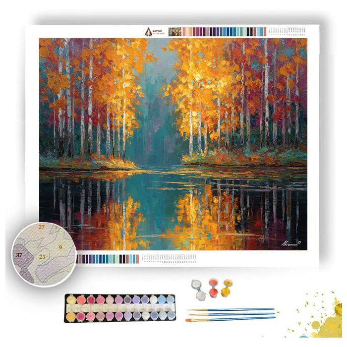 FOREST GOLD MIRROR - Paint by Numbers Full Kit