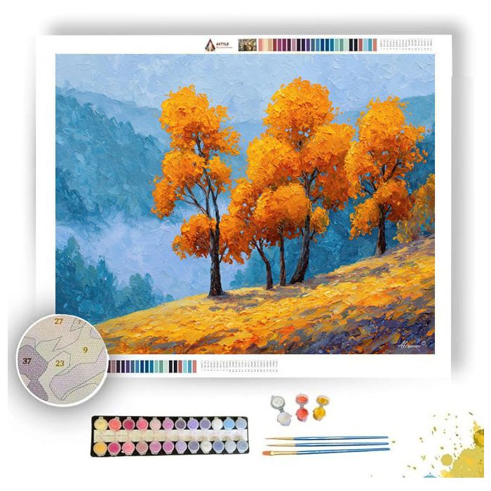 GOLDEN HILLTOP FOREST - Paint by Numbers Full Kit