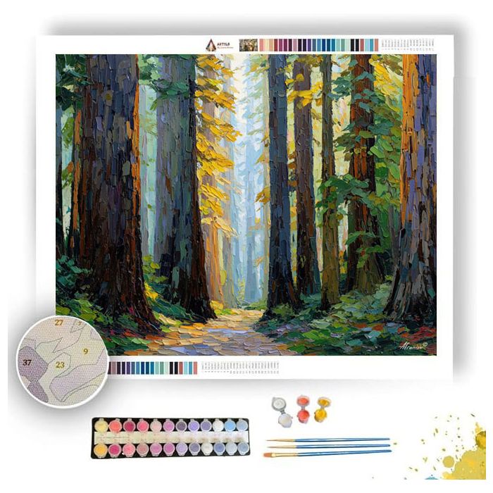 QUIET REDWOOD PASS - Paint by Numbers Full Kit