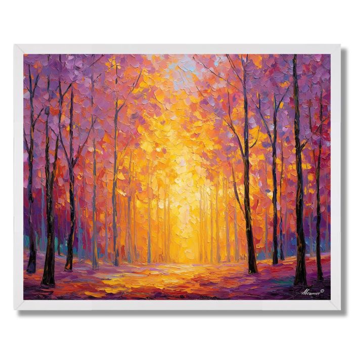GOLD-SKY WOODLAND - FRAMED