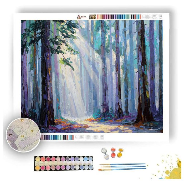 SILVER SUNBEAM PINES - Paint by Numbers Full Kit